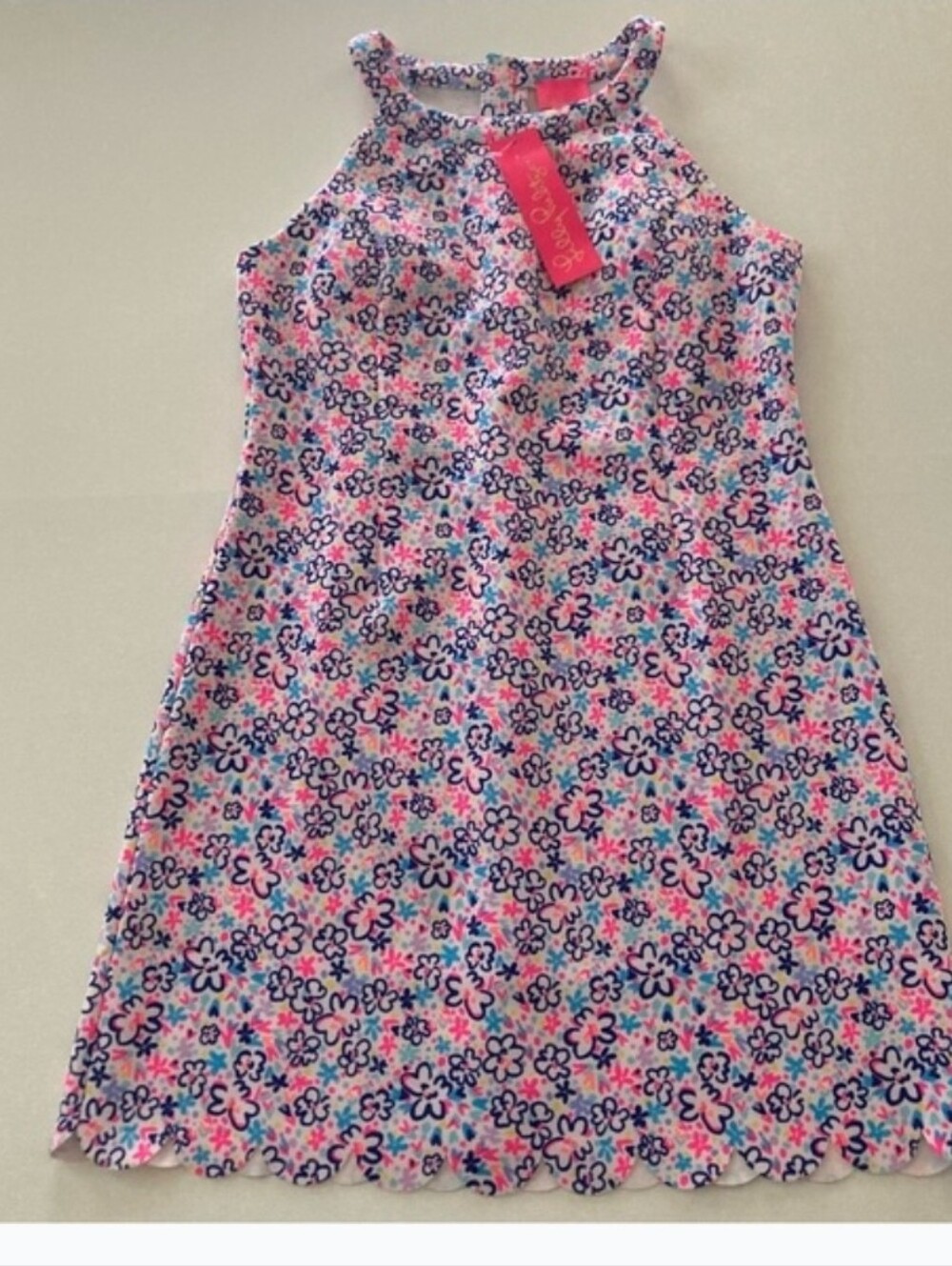 Lilly Pulitzer Floral Sleeveless Dress - Pink & Blue Girls Size 16